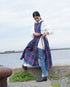 <販売開始 9月19日 金曜日 21:00 〜> INDIGO Tartan Apron Dress / Red・Blue